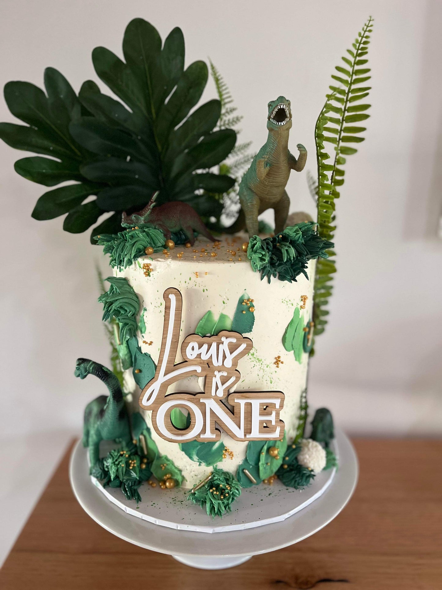 One Birthday Cake Topper – Custom Double Layer Acrylic Design
