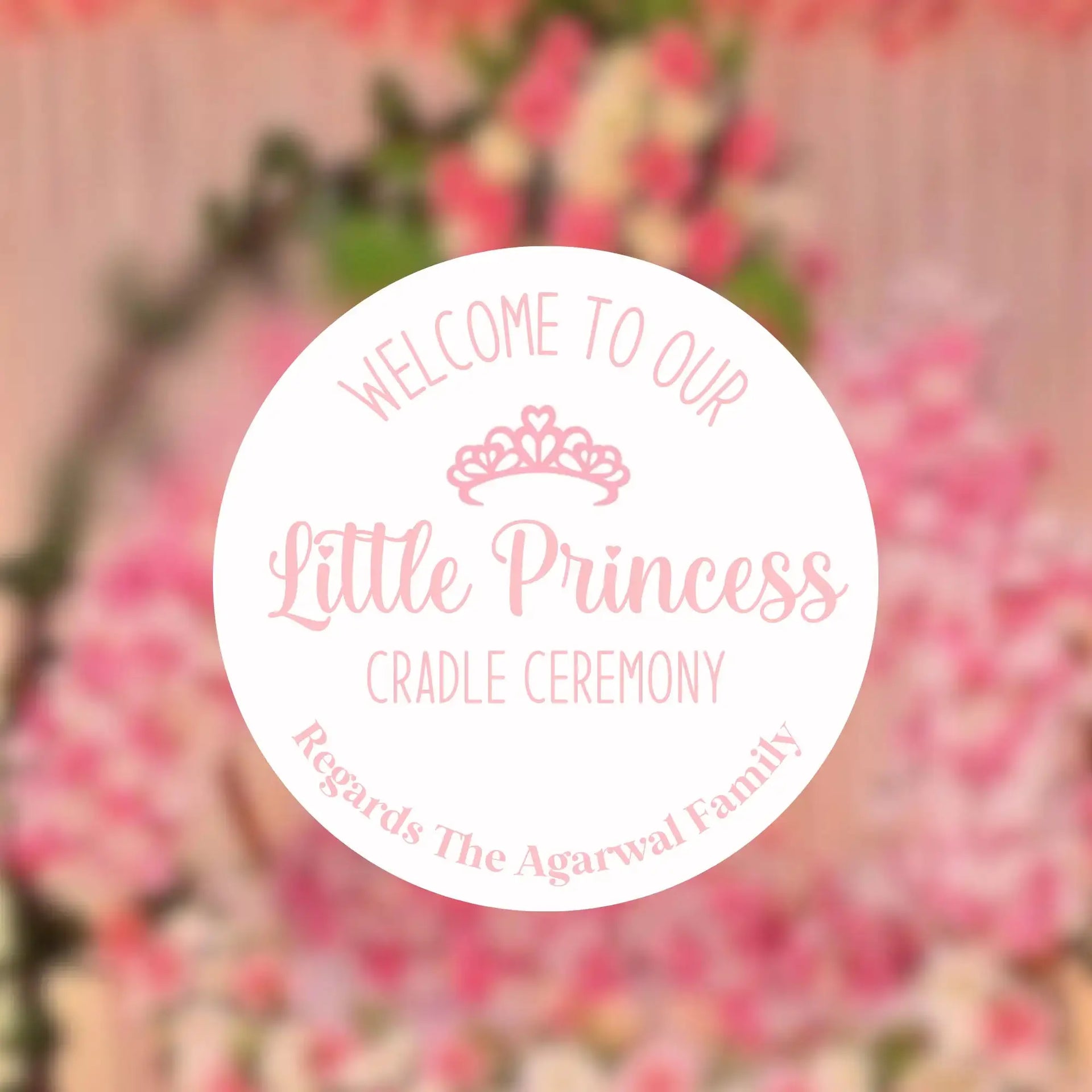 Cradle Ceremony Welcome Sign Personalised | Baby Naming Event Sign Evermore Gifts & Favours