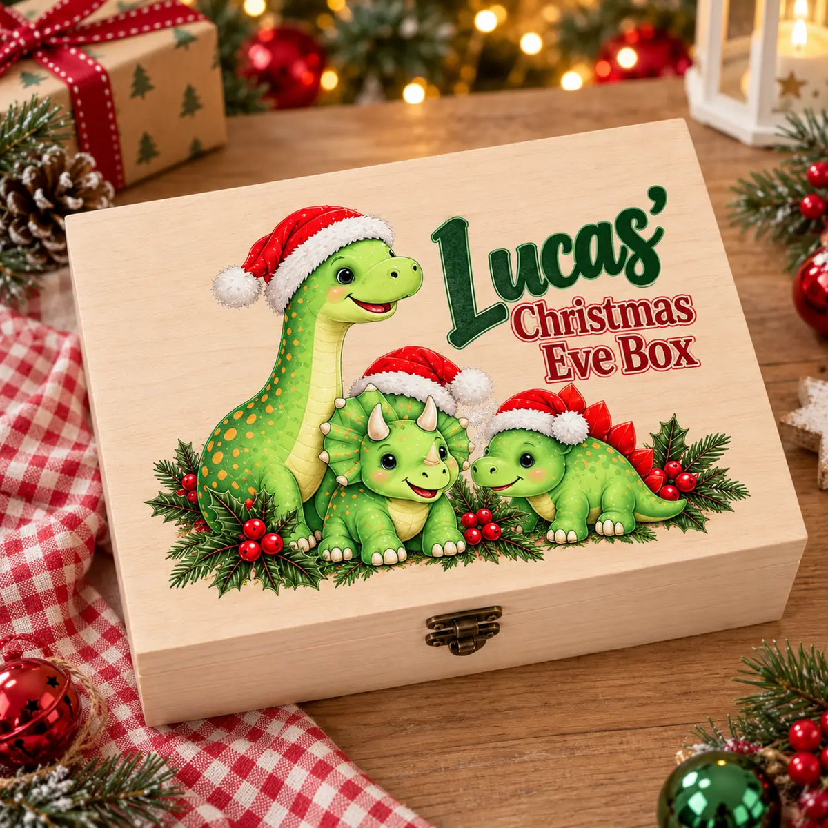 Lucas' dinosaur Christmas Eve box