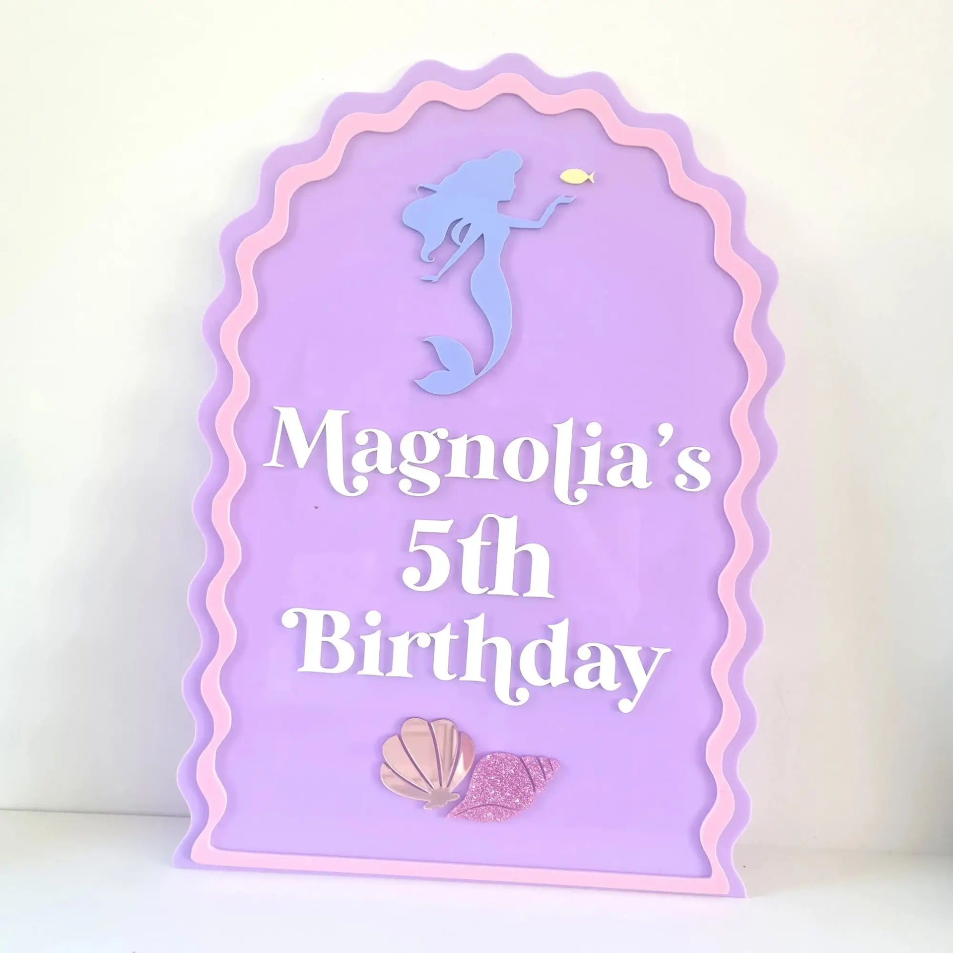Mermaid Birthday Sign Personalised | Mermaid Party Sign Evermore Gifts & Favours