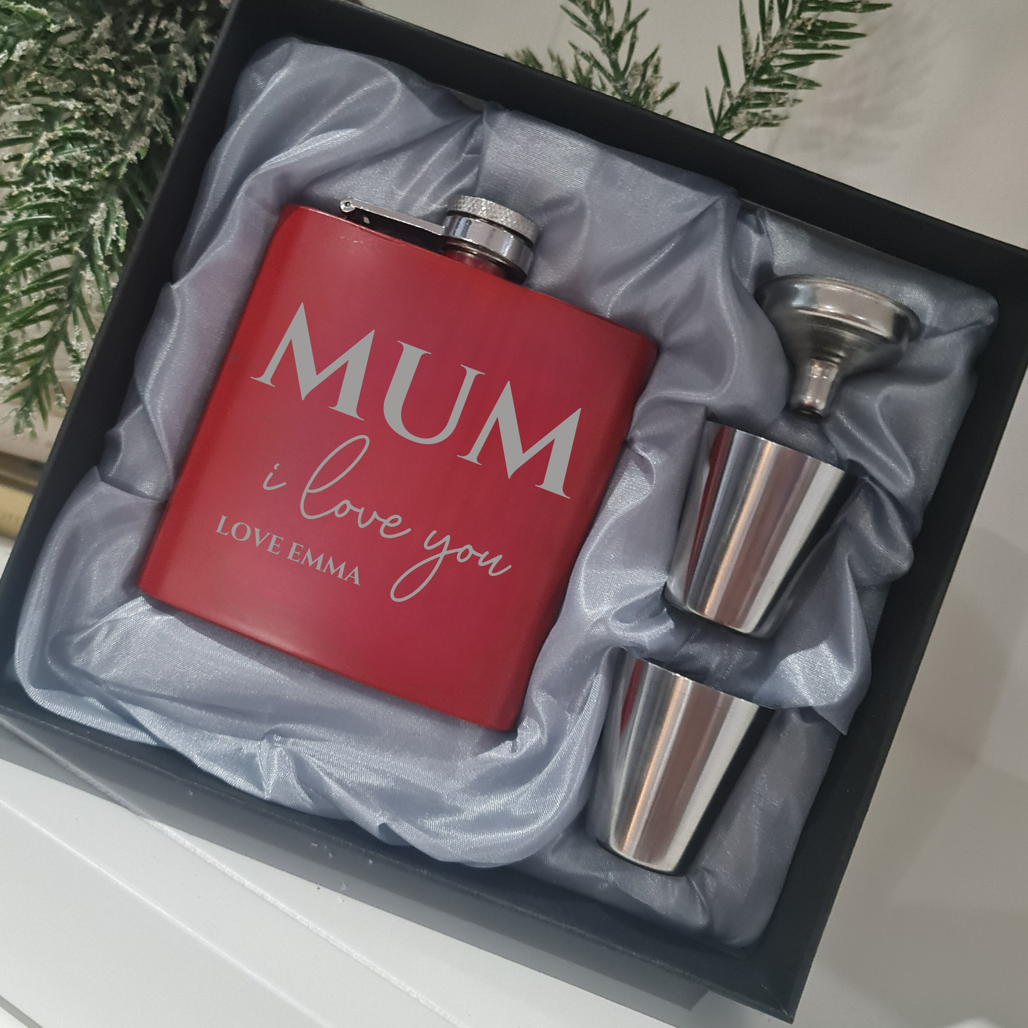 Personalised Flask Set – Custom Engraved Gift for Him/Her