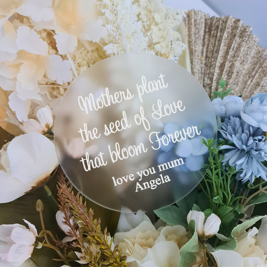Personalised Mother’s Day Planter Stick – Custom Acrylic Gift