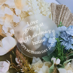 Mother’s Day Acrylic Planter Stick – Personalised Pot Decoration