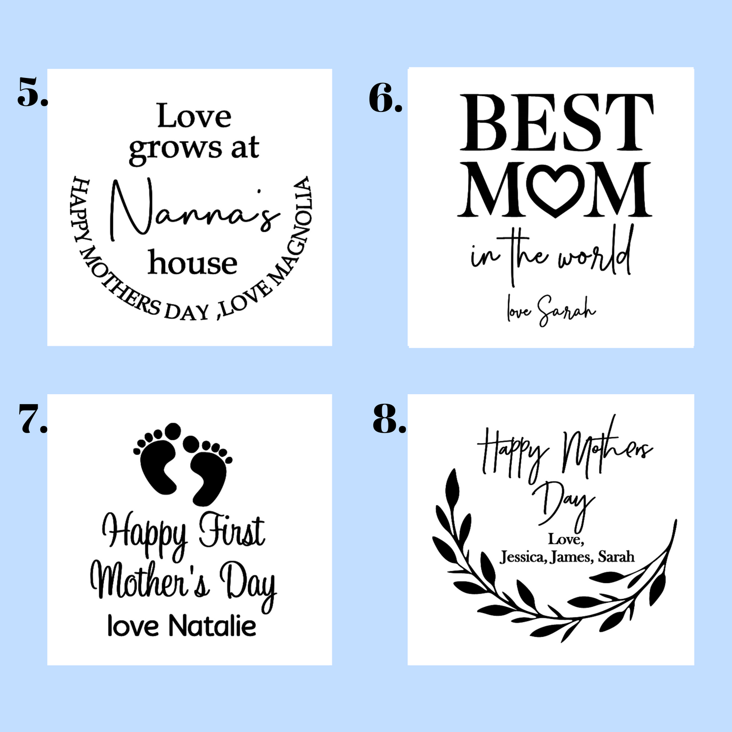 Mother’s Day Acrylic Planter Stick – Personalised Pot Decoration