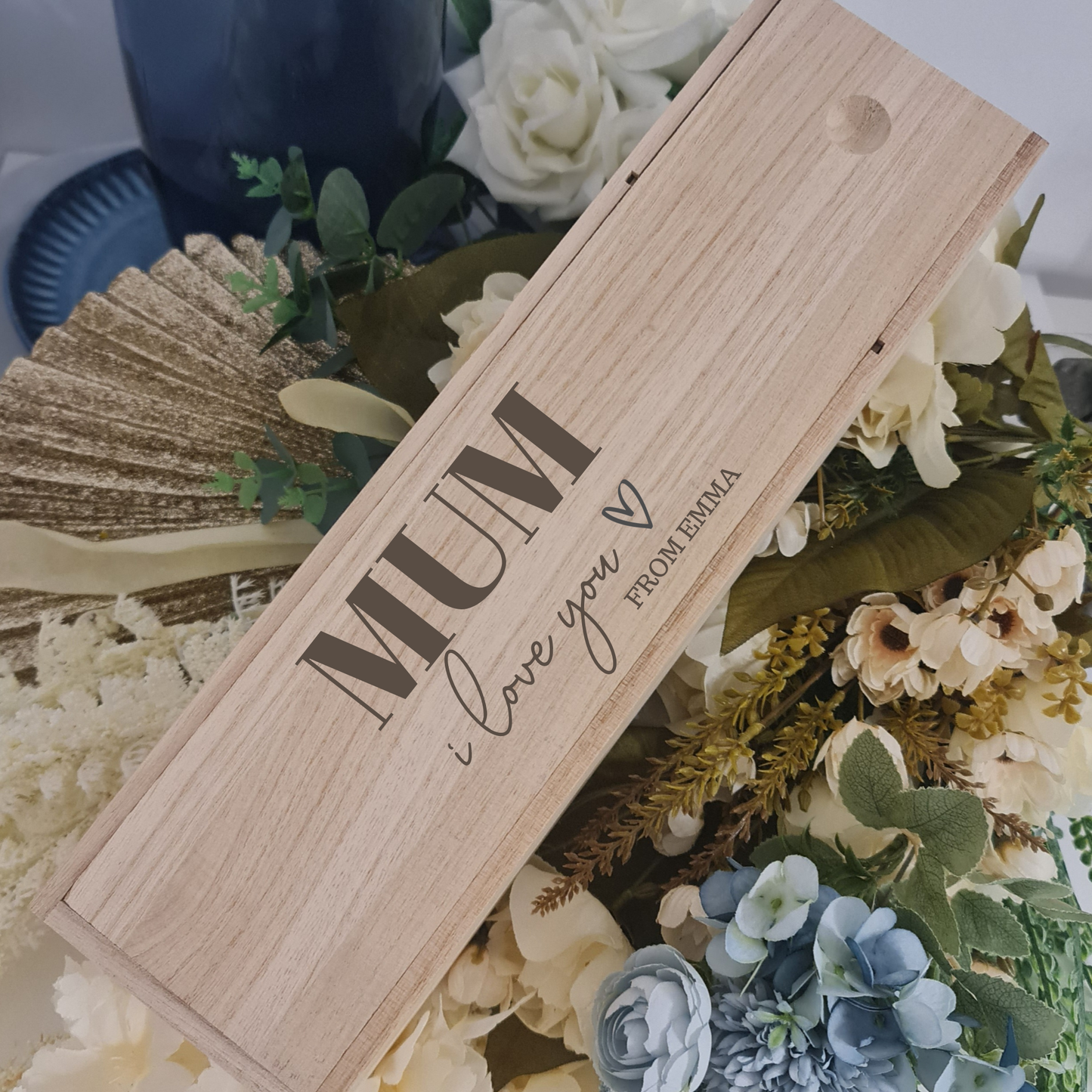 Personalised Timber Alcohol Gift Box – Custom Engraved Design