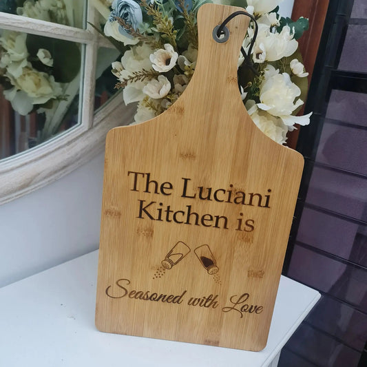 Engraved Bamboo Serving Board Personalised | Eco Friendly Home Gift Evermore Gifts & Favours