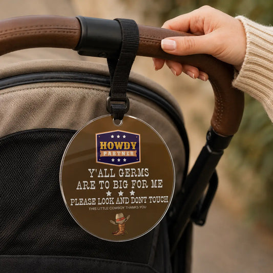 Don’t Touch Baby Pram Sign – Personalised Germ Protection Stroller Plaque Evermore Gifts & Favours