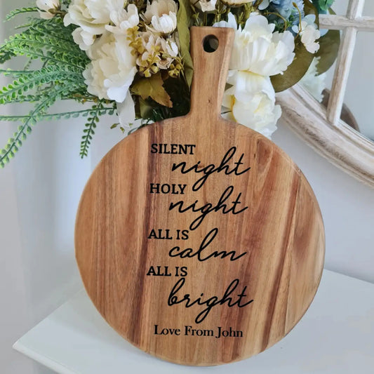Christmas Etched Grazing Board – Personalised Holiday Gift Idea Evermore Gifts & Favours