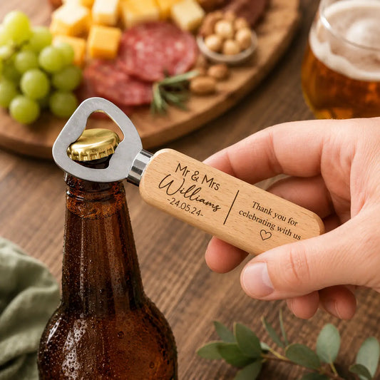 Engraved Wooden Handle Bottle Opener – Custom Name or Message Evermore Gifts & Favours