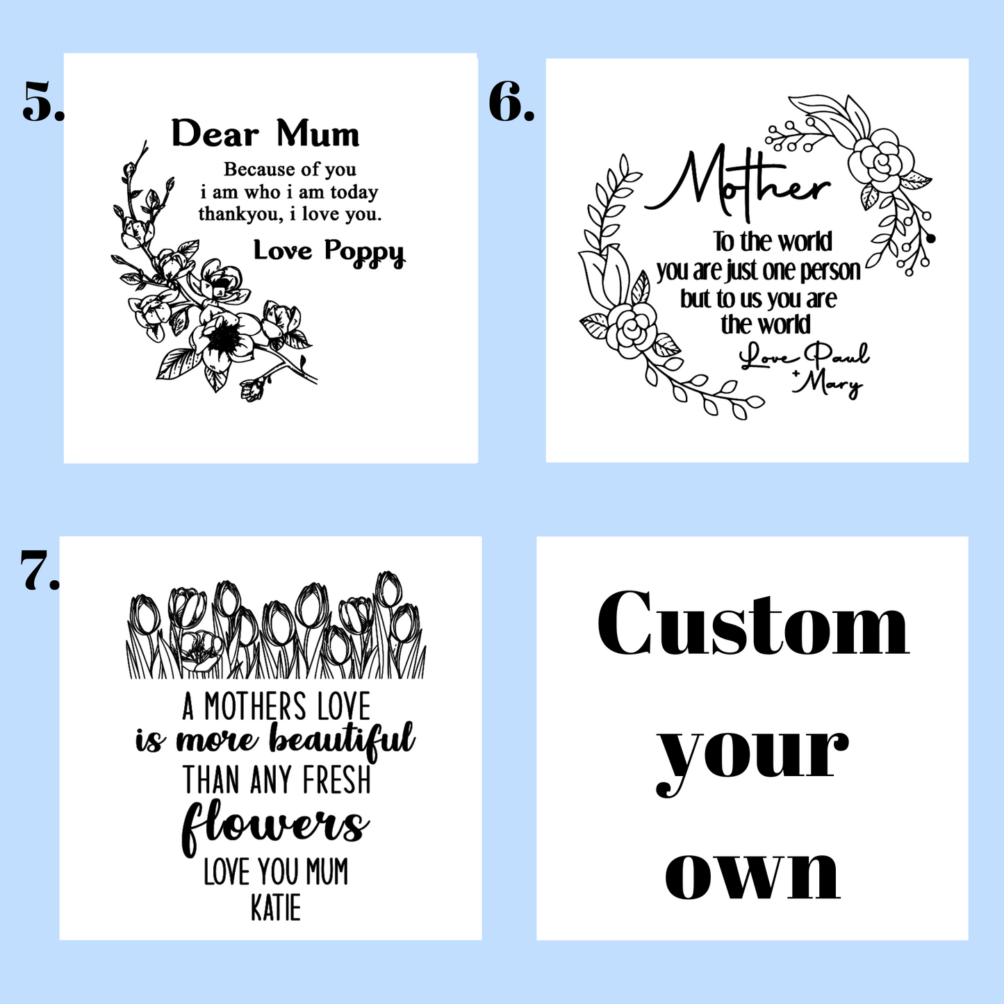 Personalised Mothers Day Plaque