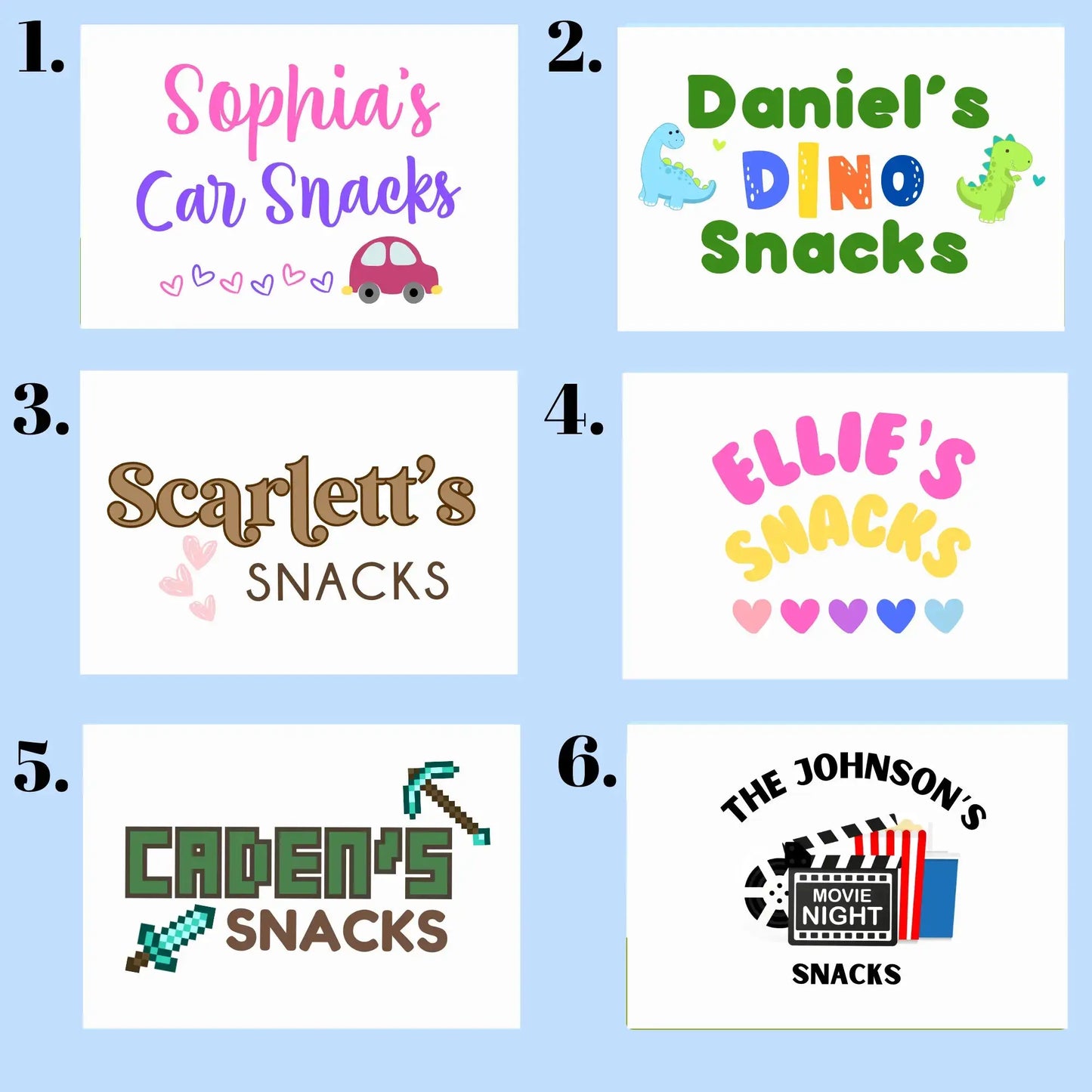 Snack Box with Name – Perfect Gift for Birthdays, Teachers & More Evermore Gifts & Favours