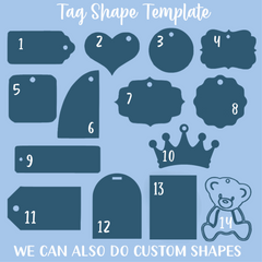 Baby Shower Gift Tags – Engraved or Printed Acrylic Favour Labels