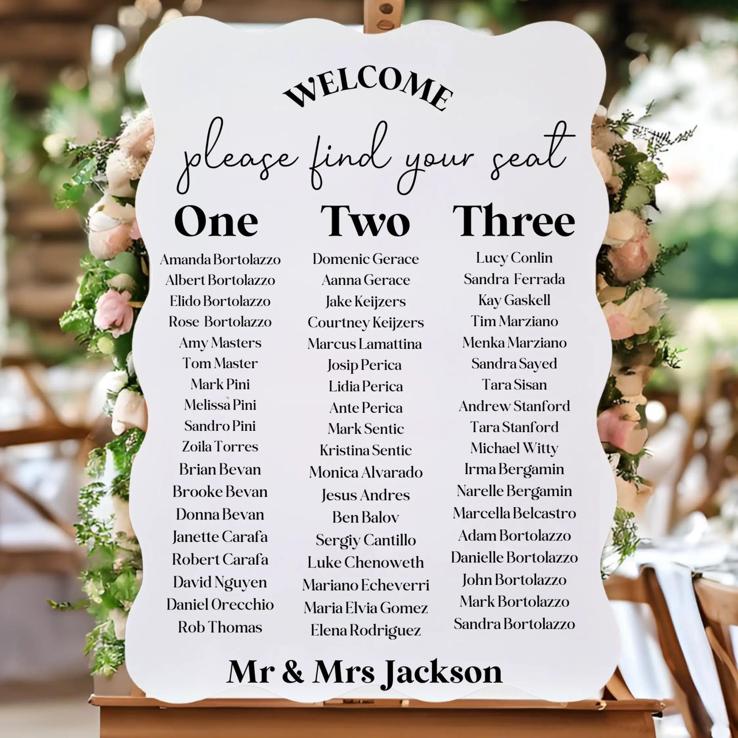 Rustic Timber Wedding Seating Plan – Laser Etched Guest Chart Evermoregifts