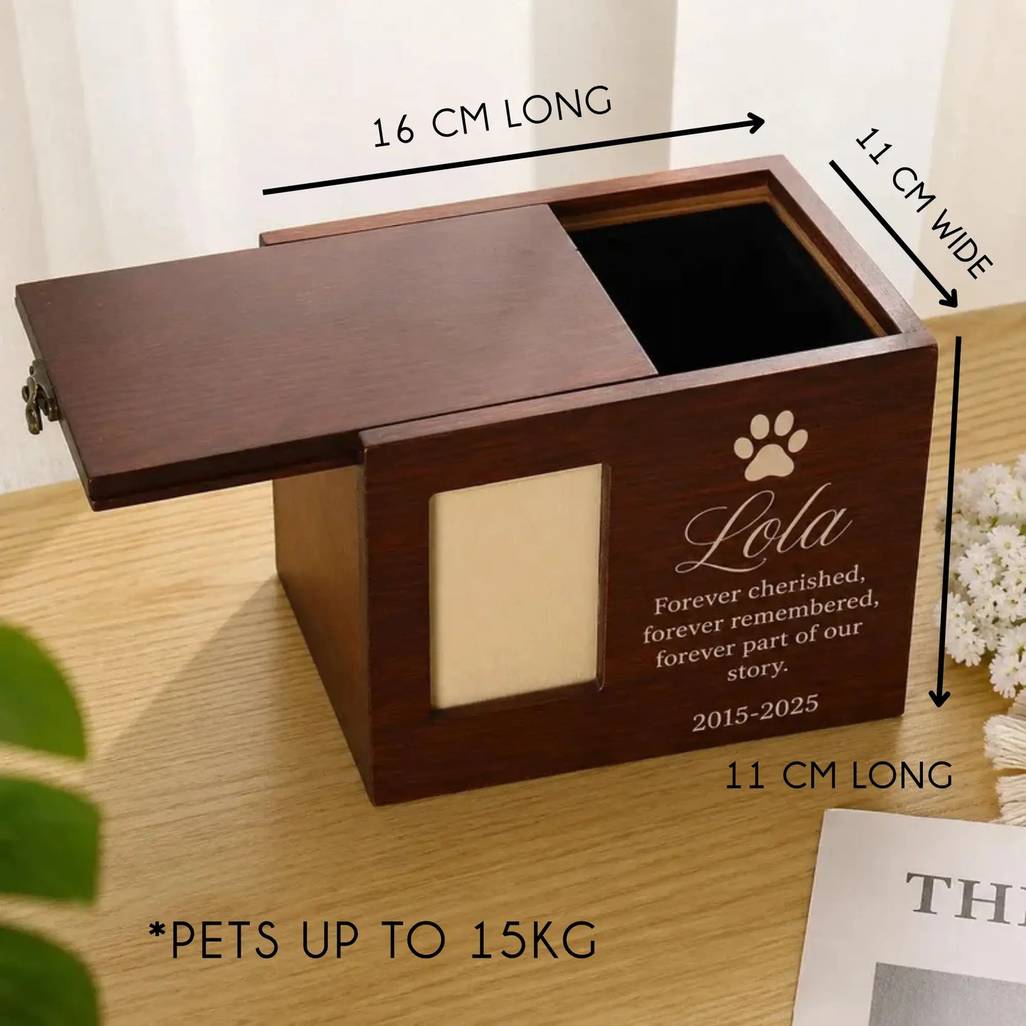 Personalised Pet Urn – Custom Dog Memorial Keepsake