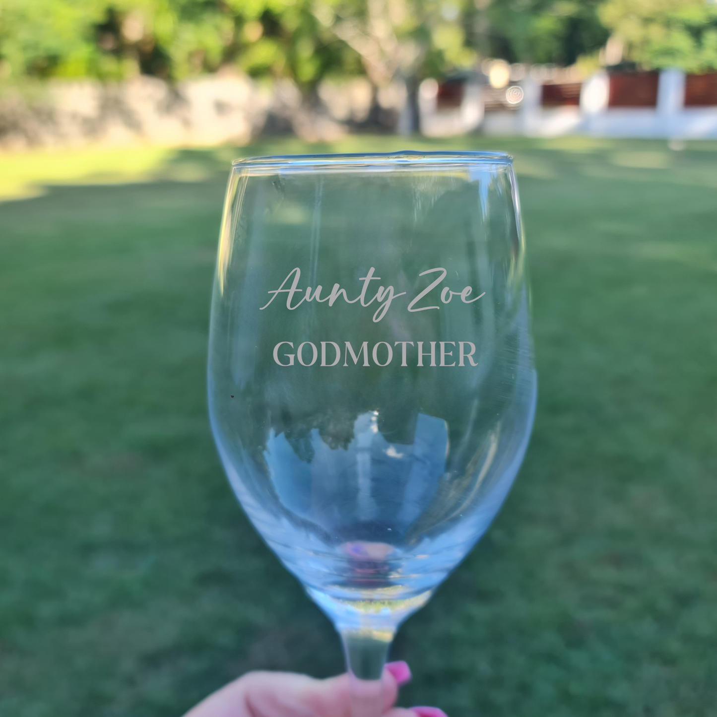 250ml Laser Etched White Wine Glass